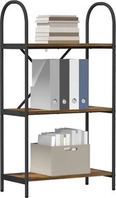 vidaXL Ράφι Βιβλίων 3 επιπέδων 60 x 30 x 109 εκ Επεξεργασμένο ξύλο