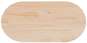 vidaXL Επιφάνεια Τραπεζιού Οβάλ 80x40x2,5 εκ. από Μασίφ Ξύλο Πεύκου
