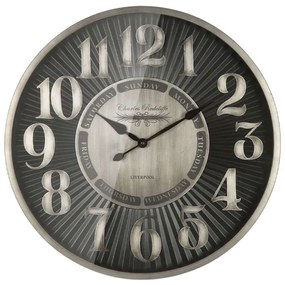 Ρολόι Τοίχου 15-00-94270 Φ61x6cm Multi-Grey Marhome Metal, Glass
