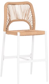 ΣΚΑΜΠΟ ΜΠΑΡ ΜΕΣ.ΥΨΟΥΣ NOJO HM5920.01 ΛΕΥΚΟ ΑΛΟΥΜΙΝΙΟ--ΜΠΕΖ ΣΥΝΘ.RATTAN 40x55.5x99Yεκ