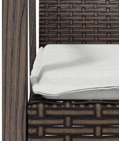 vidaXL Σετ Τραπεζαρίας Κήπου 5 τεμ. Συνθ. Ρατάν / Ατσάλι με Μαξιλάρια