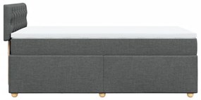 ΚΡΕΒΑΤΙ BOXSPRING ΜΕ ΣΤΡΩΜΑ ΣΚΟΥΡΟ ΓΚΡΙ 90X200 ΕΚ. ΥΦΑΣΜΑΤΙΝΟ 3288871