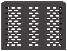 vidaXL Κάλυμμα κλιματιστικού Μαύρο 110 x 50 x 80 cm Ατσάλι