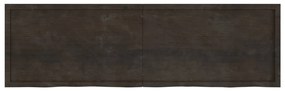vidaXL Επιφάνεια Τραπεζιού Σκούρο Καφέ 200x60x(2-6)εκ Επεξ. Μασίφ Δρυς
