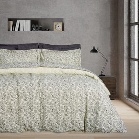 Σετ Παπλωματοθήκη Βαμβακερή Υπέρδιπλη 220x240εκ. Daily 3004 Μαύρο-Λευκό Das Home