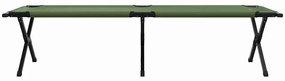 vidaXL Αναδιπλούμενο Κρεβάτι Κάμπινγκ 2 pcs Πράσινο 193 x 69 x 45 εκ.
