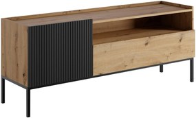 Έπιπλο τηλεόρασης Como 1D1SZ-Fusiko-Mavro - 150.00Χ42.00Χ60.00cm