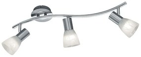 Φωτιστικό Οροφής-Σποτ Led Levisto 3x400Lm 55x19x10cm Nickel Mat 871010307 Trio Lighting Metal, Glass