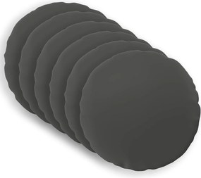 vidaXL Κάλυμμα Μαξιλαριού 6 pcs HEERLEN Ανθρακί Ø 40 cm Πολυεστέρας