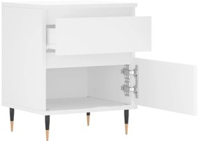 vidaXL Κομοδίνο Λευκό 40 x 35 x 50 εκ. από Επεξεργασμένο Ξύλο