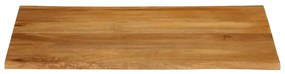 vidaXL Επιφάνεια Τραπεζιού 100x80x3,8 εκ. Live Edge Μασίφ Ξύλο Μάνγκο