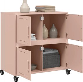 vidaXL Ντουλάπι Ροζ 68x39x72 εκ. από Ατσάλι