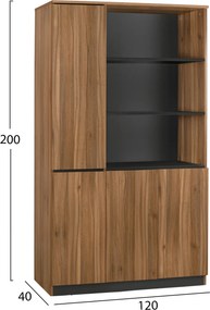 ΒΙΒΛΙΟΘΗΚΗ ΓΡΑΦΕΙΟΥ ΕΠΑΓΓΕΛΜΑΤΙΚΗ SUPREME 120Χ40Χ200 HM2353