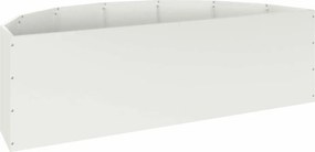 vidaXL Γλάστρα Λευκό 120 x 60 x 35 cm Ατσάλι