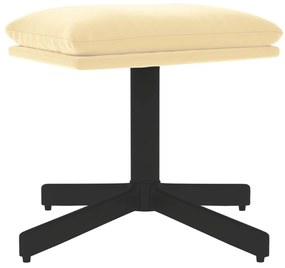 vidaXL Υποπόδιο Λευκό 60x60x36 εκ. Βελούδινο