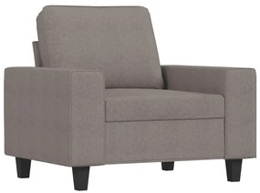 Σετ Σαλονιού 3 Τεμαχίων Taupe Υφασμάτινο