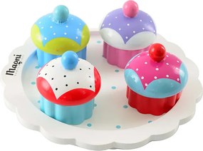 Ξύλινο Παιχνίδι Ρόλων Magni Πιατέλα Με Cupcakes