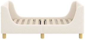 vidaXL Κρεβατική βάση για παιδιά με προσκέφαλο Κρεμ 70 x 140 cm
