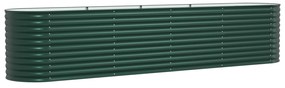 vidaXL Κρεβάτι κήπου  Πράσινο 400x80x81 εκ. από γαλβανισμένο ατσάλι
