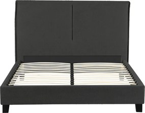 Κρεβάτι διπλό Majus pakoworld ύφασμα ανθρακί 160x200εκ