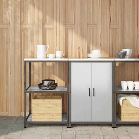 vidaXL Σετ Αποθήκευσης Κουζίνας HATTEM 2 pcs Ασημί Ανοξείδωτο Ατσάλι