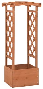 vidaXL Γλάστρα με Καφασωτό Αψίδα 49x39x117 εκ. από Μασίφ Ξύλο Ελάτης