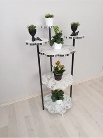 Stewehome Διακοσμητικό σταντ για γλάστρες από μελαμίνη Λευκό