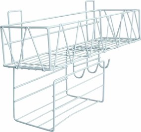 Μεταλλικο Ράφι Τοίχου 40.5x12x23cm Άσπρο ή Μαύρο - Άσπρο