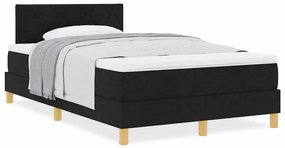 vidaXL Κρεβάτι box spring με στρώμα Μαύρο 120 x 200 cm ύφασμα