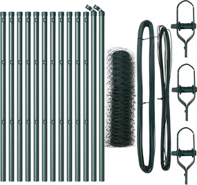 vidaXL Στύλος Περιφράξεων Πράσινο 25 x 0,8 m (50 mm πλέγμα)