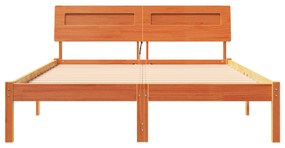vidaXL Σκελετός Κρεβατιού Καφέ κεριού 120 x 190 cm Μασίφ ξύλο πεύκου
