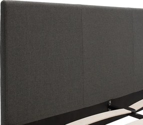 Κρεβάτι Nevil pakoworld 150x200 με ύφασμα χρώμα ανθρακί