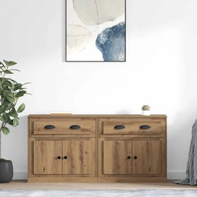 vidaXL Παραδοσιακά Πλευρικά Έπιπλα 2 pcs Artisan Oak