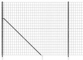 vidaXL Συρματόπλεγμα Περίφραξης Ανθρακί 1,6 x 10 μ. με Καρφωτές Βάσεις