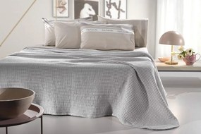 Κουβέρτα Πικέ Βαμβακερή Stonewashed Υπέρδιπλη Eternity Silver 230x240εκ. Guy Laroche