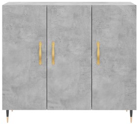 vidaXL Ντουλάπι Γκρι Σκυροδέματος 90x34x80 εκ. Επεξεργασμένο Ξύλο