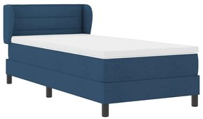 vidaXL Κρεβάτι box spring με στρώμα με στρώμα Μπλε 100 x 200 cm ύφασμα