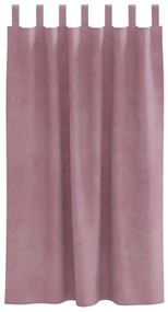 vidaXL Κουρτίνες με κουρτίνες 2 pcs Σκούρο Ροζ 140 x 175 cm Βελούδο