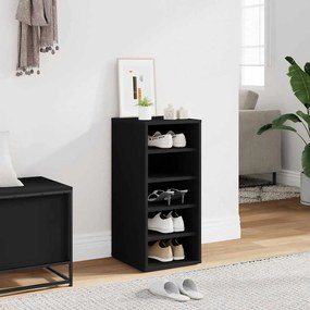 vidaXL Παπουτσοθήκη Μαύρη 31,5 x 35 x 70 εκ. από Μοριοσανίδα
