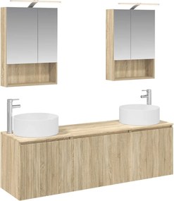vidaXL Σετ Ντουλαπιών Μπάνιου 5 pcs Sonoma Δρυς Επεξεργασμένο Ξύλο