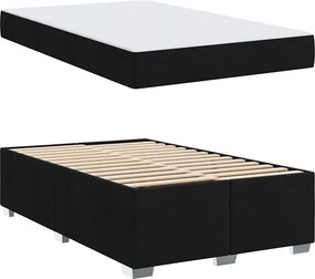 vidaXL Σκελετός Κρεβατιού με στρώμα Μαύρο 120 x 190 cm ύφασμα
