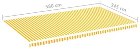 Τεντόπανο Ανταλλακτικό Κίτρινο / Λευκό 6 x 3,5 μ. - Κίτρινο