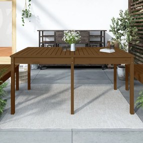 Τραπέζι Κήπου Καφέ Μελί 159,5x82,5x76 εκ. από Μασίφ Ξύλο Πεύκου
