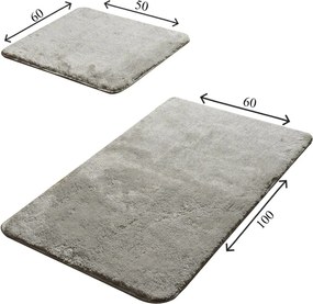 Acrylic Bathmat Set (2 Pieces) Colors of - Grey Grey