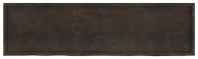 vidaXL Ράφι Τοίχου Σκούρο Καφέ 220x60x(2-6) εκ. Επεξ. Μασίφ Ξύλο Δρυός