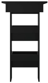 vidaXL Τραπέζι Μπαρ Τοίχου Μαύρο 102x45x103,5 εκ. από Επεξεργ. Ξύλο