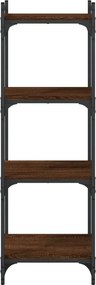 vidaXL Βιβλιοθήκη 4 Επιπέδων Καφέ Δρυς 40 x 30 x 120 εκ. Επεξεργ. Ξύλο