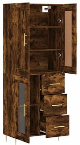 vidaXL Ντουλάπι Καπνιστή Δρυς 69,5x34x180 εκ. από Επεξεργασμένο Ξύλο