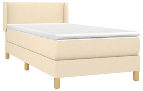 ΚΡΕΒΑΤΙ BOXSPRING ΜΕ ΣΤΡΩΜΑ ΚΡΕΜ 100 X 200 ΕΚ. ΥΦΑΣΜΑΤΙΝΟ 3130094