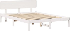 vidaXL Σκελετός Κρεβατιού Λευκό 150 x 200 cm Στερεά ξυλεία πεύκου